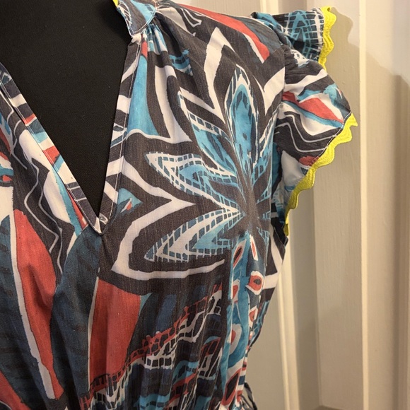 Stellah Multicolor Geometric Midi Dress - Picture 4 of 7